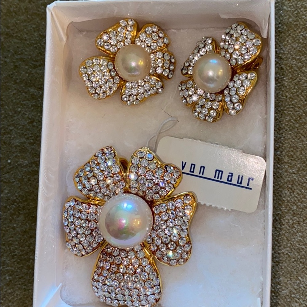 Vintage Earrings/Brooch set